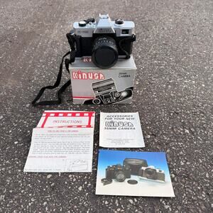 Kinusa K-700 35mm Camera Kit Vintage Toy SLR - New In Box w/ Manual & Case Rare